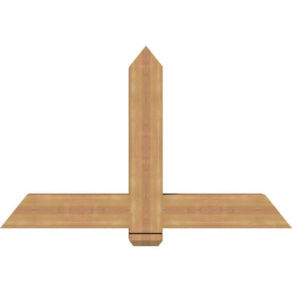 Ekena Millwork Eugene Smooth Timber Gable Bracket, Western Red Cedar, 48"W x 30"H x 5 1/2"D x 5 1/2"F, 15/12 Pitch GBW048X30X0606EUG00SWR - main